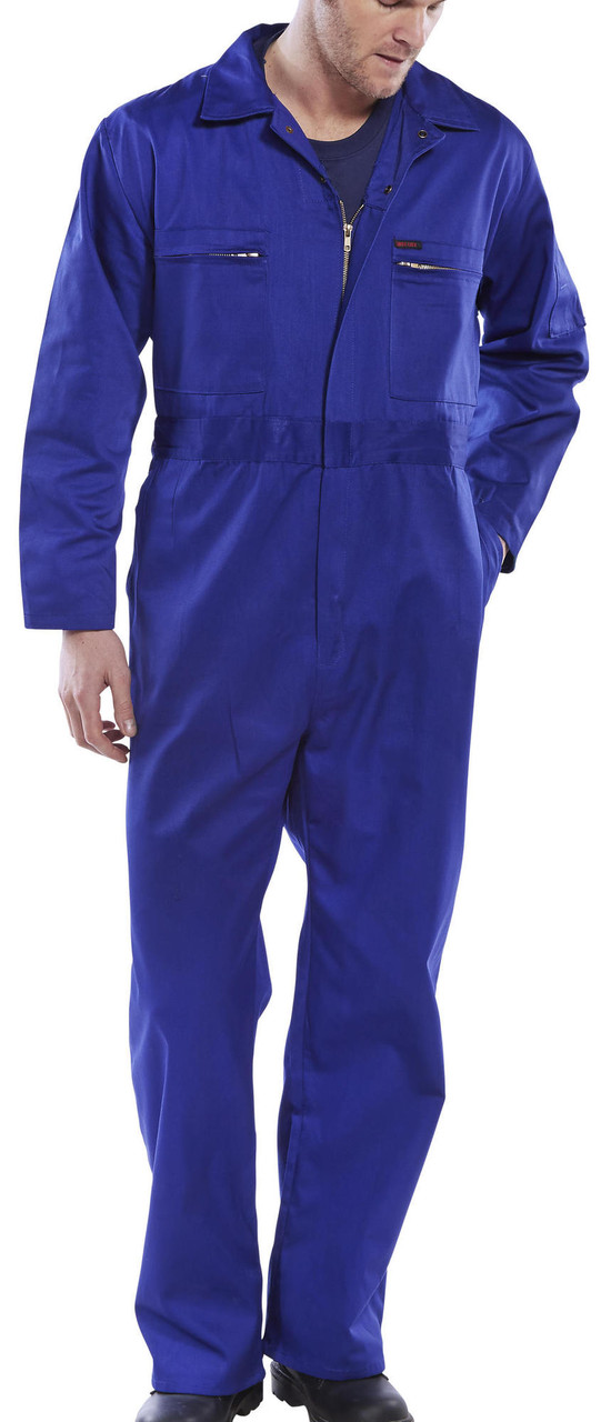 Beeswift Men's Super Click Heavyweight Boilersuit Royal Blue