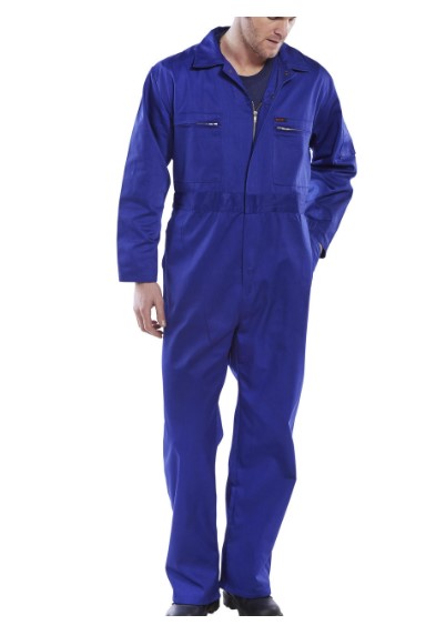 Beeswift Men's Super Click Heavyweight Boilersuit Royal Blue