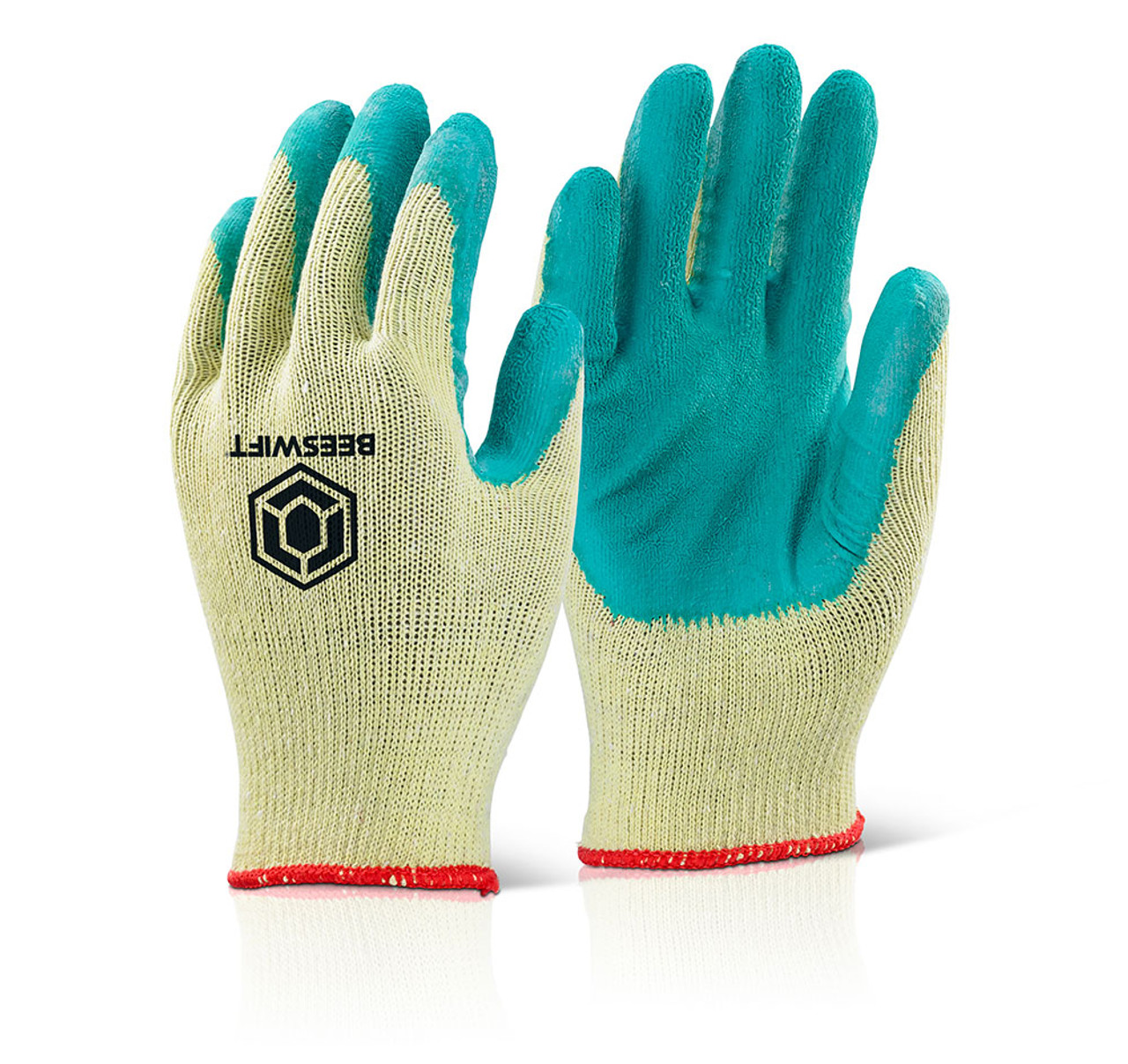 Beeswift Economy Grip Glove Green Pack of 10